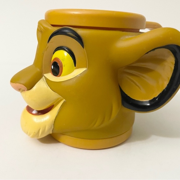 Vintage Disney The Lion King Simba 3D Plastic Mug Cup - Picture 4 of 16